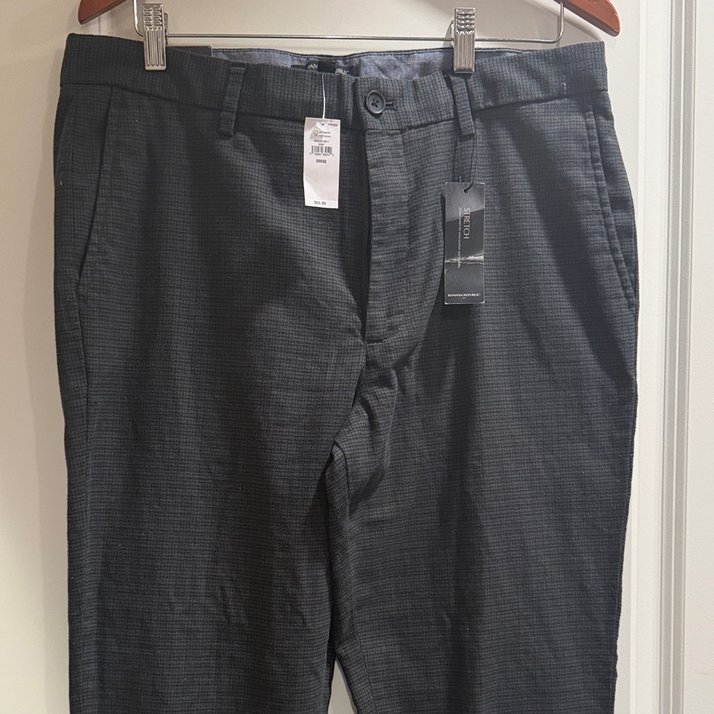 Banana Republic Charcoal Textured Dress Pants